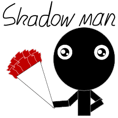 [LINEスタンプ] Shadowmanrun