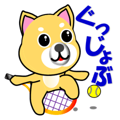 [LINEスタンプ] 柴犬のテニスの画像（メイン）