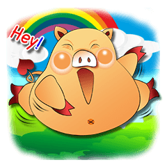 [LINEスタンプ] Fat pig MOO MOO