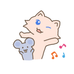 [LINEスタンプ] 青い目のにゃんこ