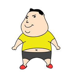 [LINEスタンプ] Boy Fat Anime