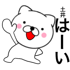 [LINEスタンプ] 【土井】が使う主婦が作ったデカ文字ネコ