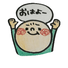 [LINEスタンプ] 色鉛筆の丸い子たち