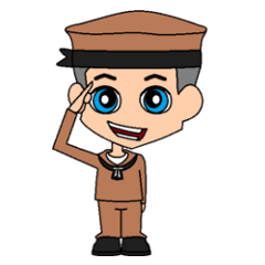 [LINEスタンプ] Navy - Sailor (bahasa)