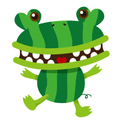 [LINEスタンプ] watermelon frog