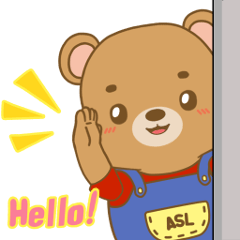 [LINEスタンプ] Sign Bear 1- American Sign Language Bear