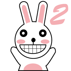 [LINEスタンプ] A crazy cute rabbit2