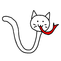 [LINEスタンプ] ヘビ＋ネコのヘビネコ
