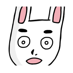 [LINEスタンプ] 見据えるウサギ