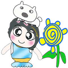 [LINEスタンプ] Miss. Kami and Dog..！！