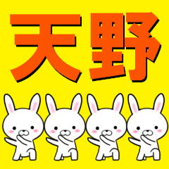 [LINEスタンプ] 超★天野(あまの・あまや・てんの)なウサギ