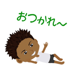 [LINEスタンプ] 色黒短髪男性のためのスタンプ