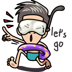 [LINEスタンプ] Dive Action Man