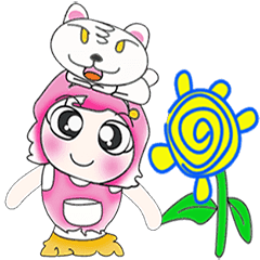 [LINEスタンプ] Miss. Kami and Cat..^^！！