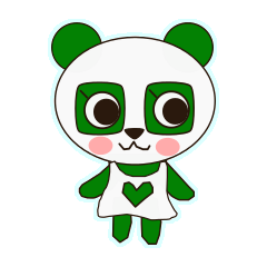 [LINEスタンプ] 緑のパンダ、ハナハナの休日。の画像（メイン）