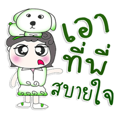 [LINEスタンプ] Miss. Nisha. Love dog.^^