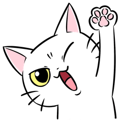 [LINEスタンプ] 白猫ゆきの使えそうで使えないスタンプ