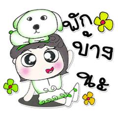 [LINEスタンプ] Hi！！>> Miss. Nisha love Dog..^^