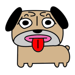 [LINEスタンプ] パグですが、、。