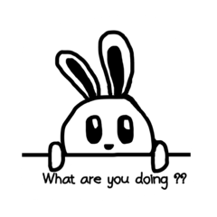[LINEスタンプ] It is Rabbit :)