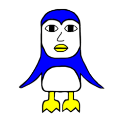 [LINEスタンプ] 人面ペンギン