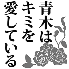 [LINEスタンプ] 青木さん名前ナレーション