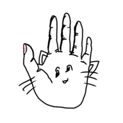 [LINEスタンプ] 手話 ネコの画像（メイン）