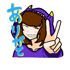 [LINEスタンプ] 悪魔な女の子