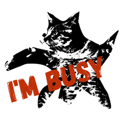 [LINEスタンプ] Cat and dog are busy