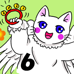 [LINEスタンプ] 猫の天使 6