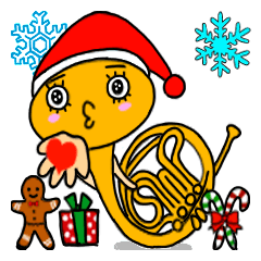 [LINEスタンプ] music is wonderful part4 VS Christmas
