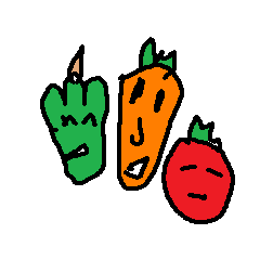 [LINEスタンプ] キッズが嫌いな野菜たち