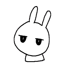 [LINEスタンプ] ジト目でやる気のなさそうなうさぎ