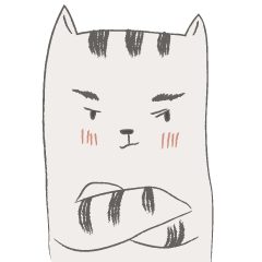 [LINEスタンプ] Sensitive cat Bbanguの画像（メイン）