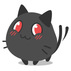 [LINEスタンプ] 不思議な黒猫スキャットの画像（メイン）