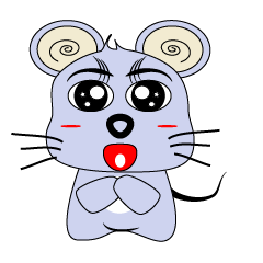 [LINEスタンプ] Purple baby rat