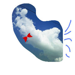 [LINEスタンプ] 変身した雲さん