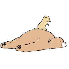 [LINEスタンプ] くまとぷれーりーどっぐ