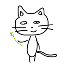 [LINEスタンプ] ネコくん ねこじゃらし