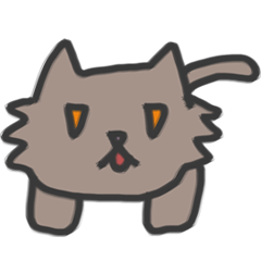 [LINEスタンプ] オレンジ色の目 猫