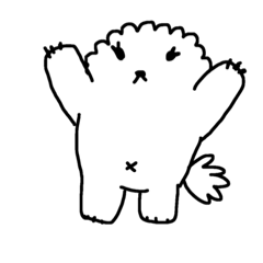 [LINEスタンプ] ビションフリーゼのマカロンとばうむ
