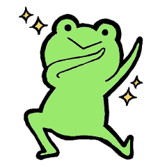 [LINEスタンプ] 無機質可愛いかえるくん