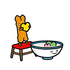[LINEスタンプ] Soybean milk and Fried bread stick
