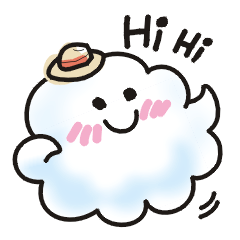[LINEスタンプ] Animations of a cute cloud.