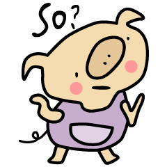 [LINEスタンプ] Piggy with Big Head