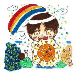 [LINEスタンプ] てるてる坊主のてる君