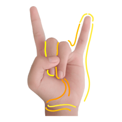 [LINEスタンプ] 手を上げる