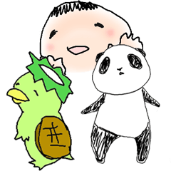 [LINEスタンプ] カッパと赤ちゃんとパンダ