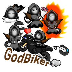 [LINEスタンプ] GodBiker Japan