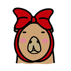 [LINEスタンプ] capybara I'm coming